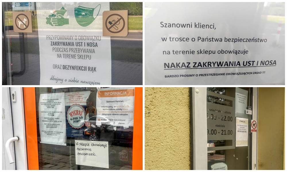 Prośby o zasłanianie ust i nosa w sklepach stały się codziennością