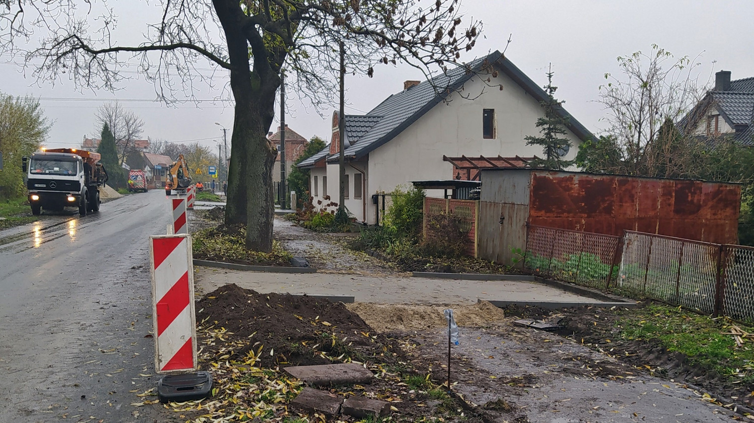 Remont chodnika w Kościelcu/fot. Starostwo Powiatowe w Inowrocławiu