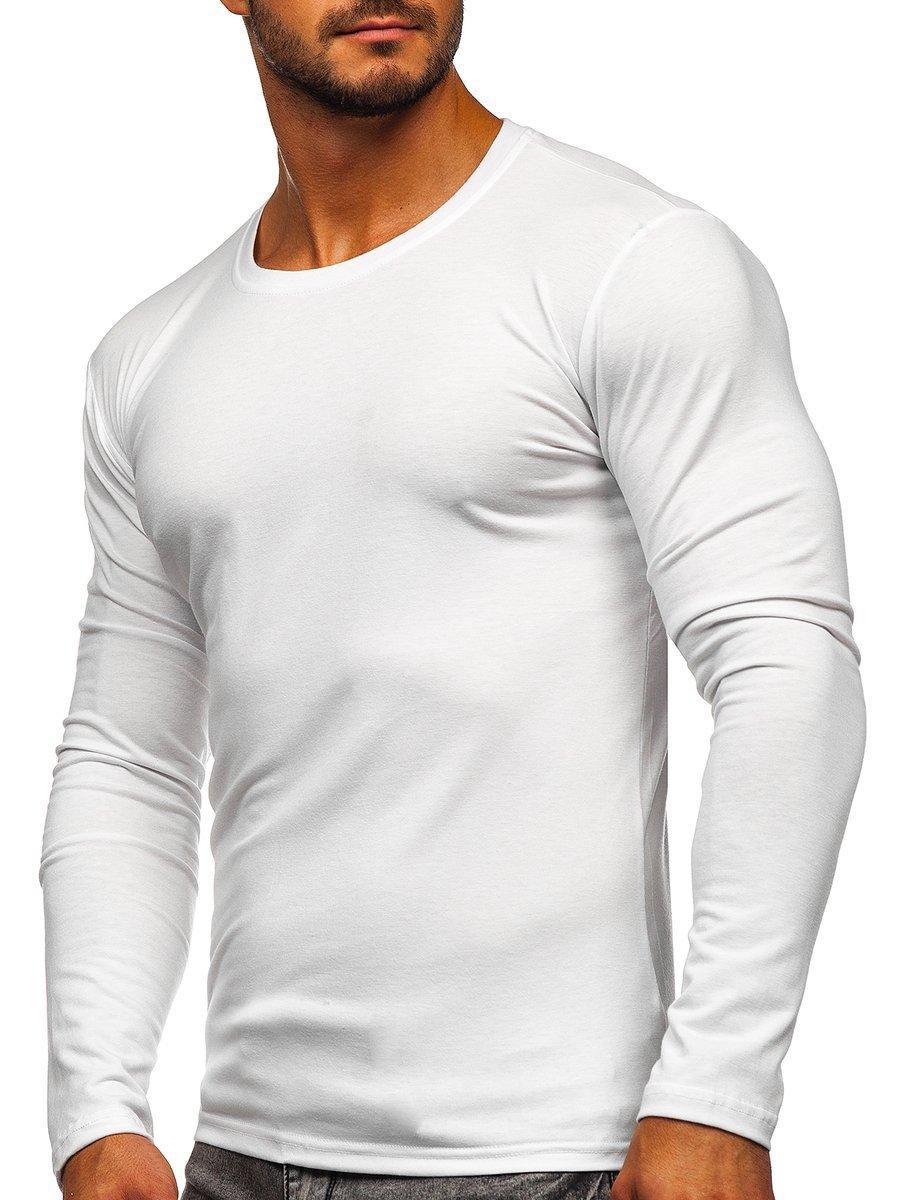Gładki longsleeve męski