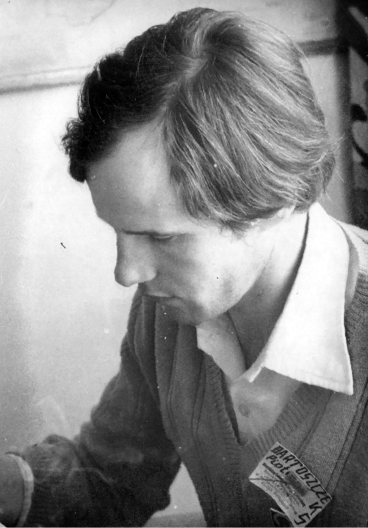 Piotr Bartoszcze w czasie strajku w Wojewódzkim Komitecie Zjednoczonego Stronnictwa Ludowego w Bydgoszczy, marzec–kwiecień 1981 r. (Fot. Marek Koczwara)