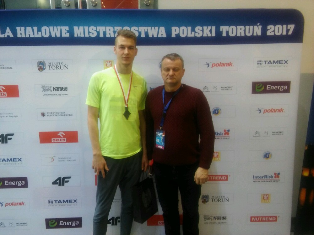 Norbert Kobielski i jego trener. Fot. nadesłane